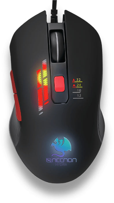 MOUSE GAMING NGM-HYDRA OPTICO RGB 6 BOTONES HASTA 3200 DPI USB 2.0 NEGRO - MOUSE GAMING NGM-HYDRA OPTICO RGB 6 BOTONES HASTA 3200 DPI USB 2.0 NEGRO -